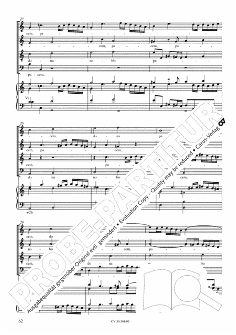 Mass in C Major 4-Part scores gallery preview page 63