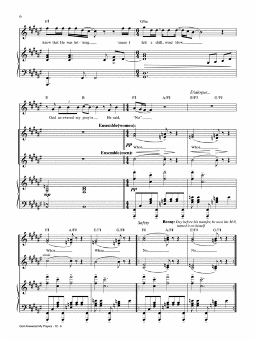 God Answered My Prayers Piano, Vocal, Guitar scores gallery preview page 5