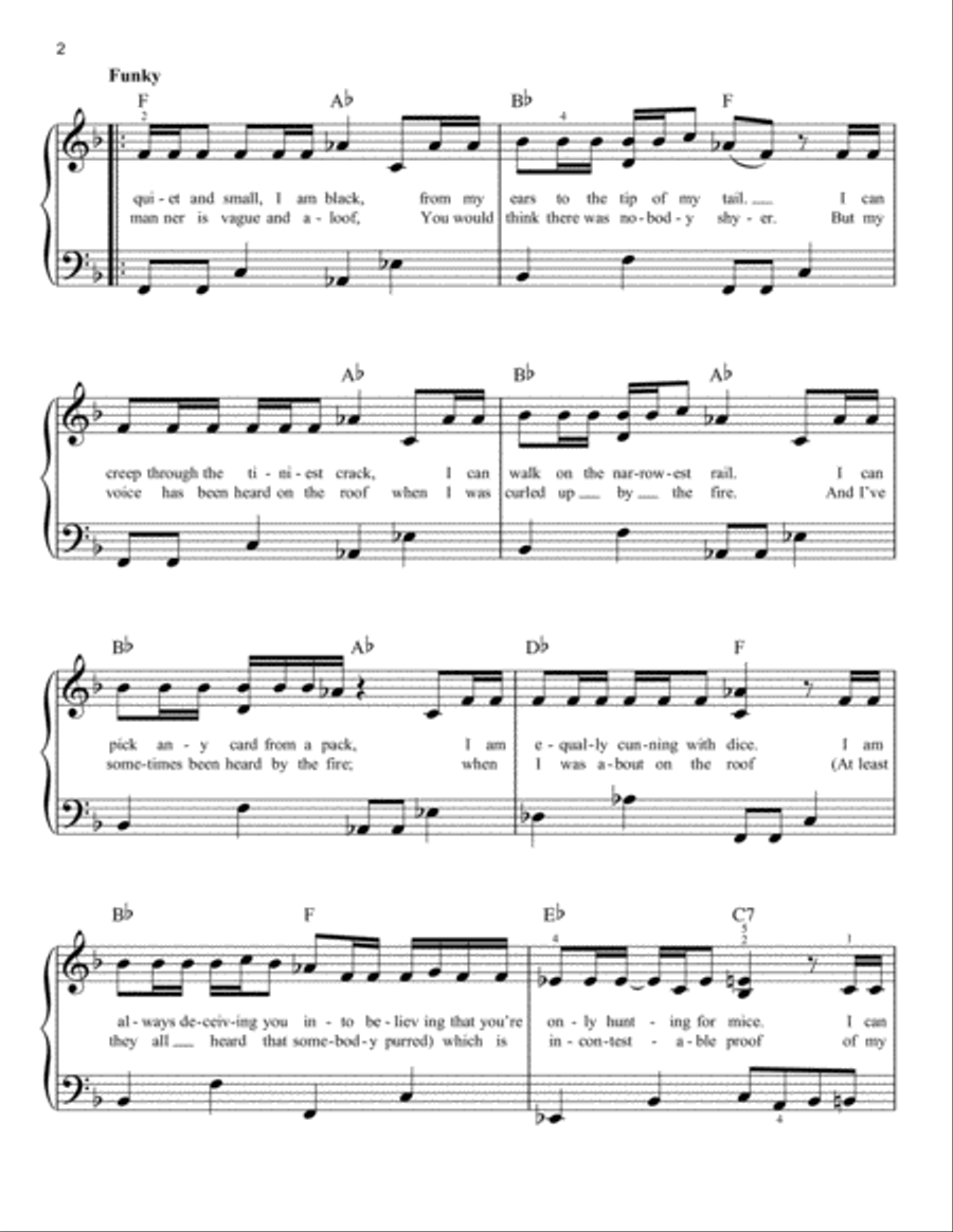 Mr. Mistoffelees (from the Motion Picture Cats) Easy Piano scores gallery preview page 2