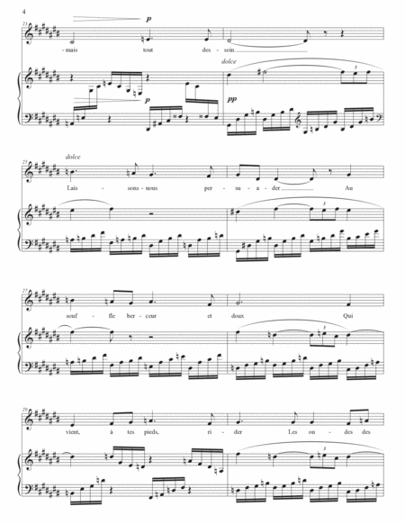 FAURÉ: En Sourdine, Op. 58 no. 2 (transposed to C-sharp major and C major)