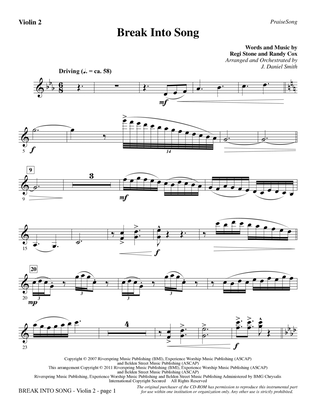 Break Into Song - Violin 2