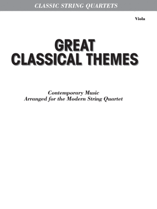 Book cover for Great Classical Themes: Viola