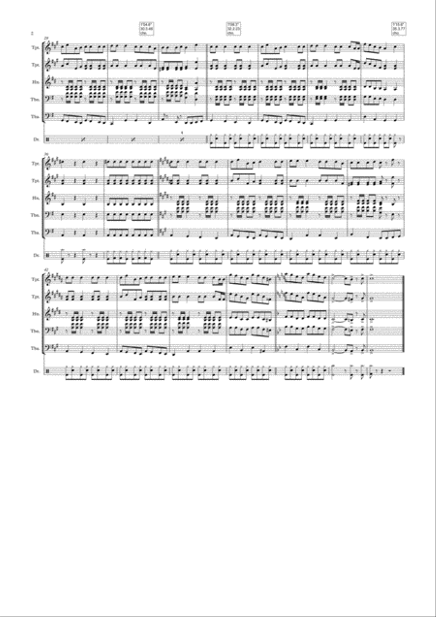 JINGLE BELL JINGLE ALL THE WAY (BRASS ENSEMBLE) Brass Ensemble scores gallery preview page 2