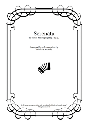 Book cover for Serenata by Pietro Mascagni - Amazing solo accordion arrangement