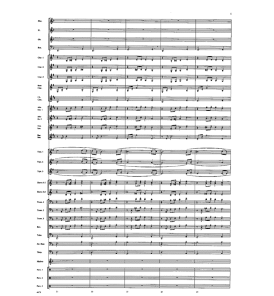 American Folk Fantasia Concert Band scores gallery preview page 6