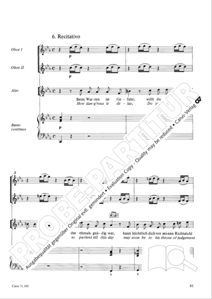 Lord God, your eyes are seeing truth in trusting (Herr, deine Augen sehen nach dem Glauben) ATB scores gallery preview page 82