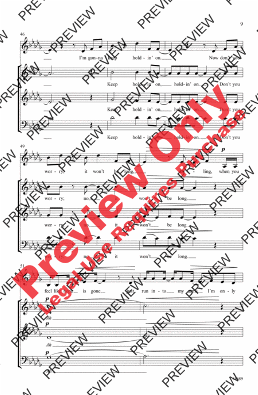 One Call Away 3-Part scores gallery preview page 9