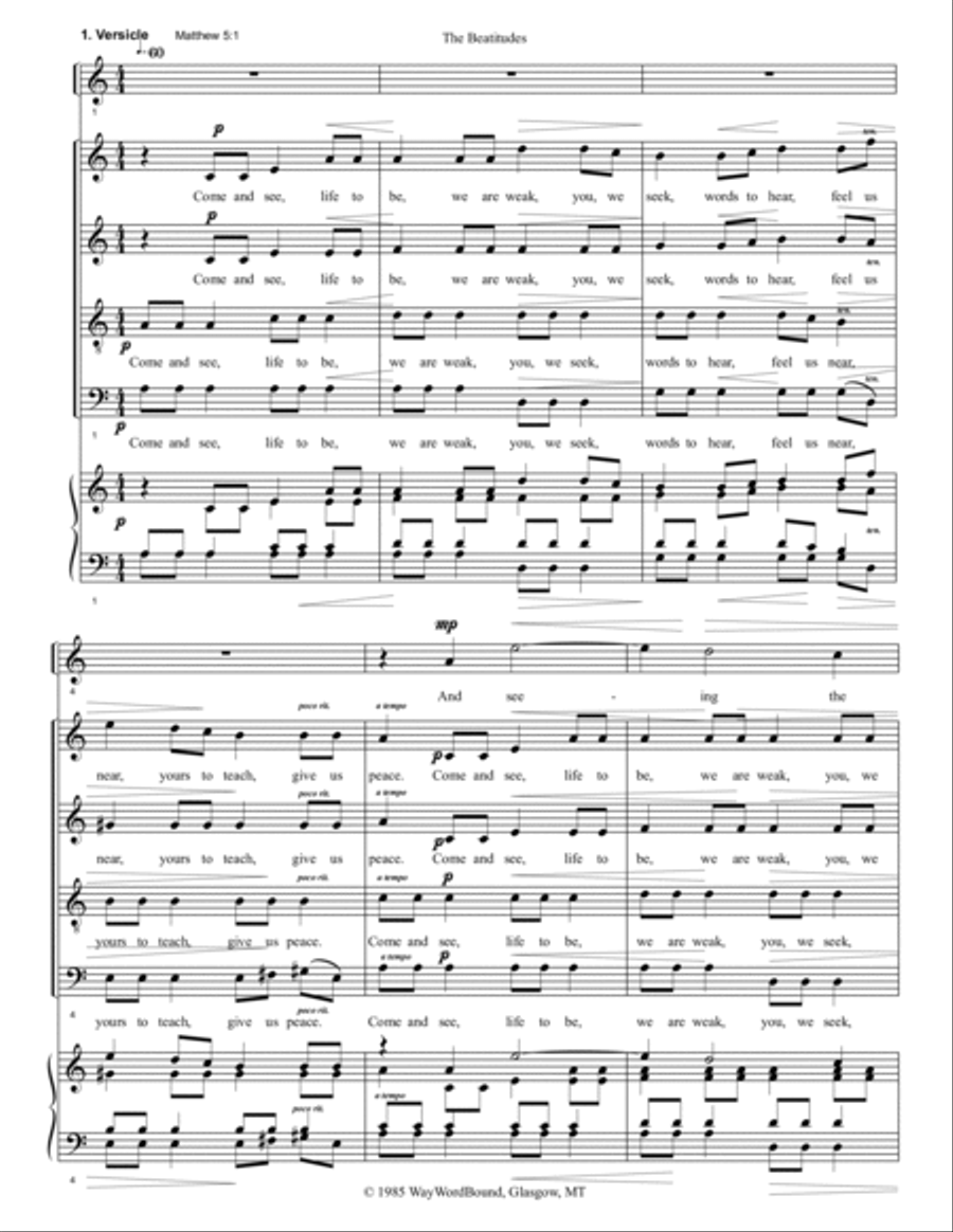The Beatitudes - A Cantata 4-Part scores gallery preview page 3
