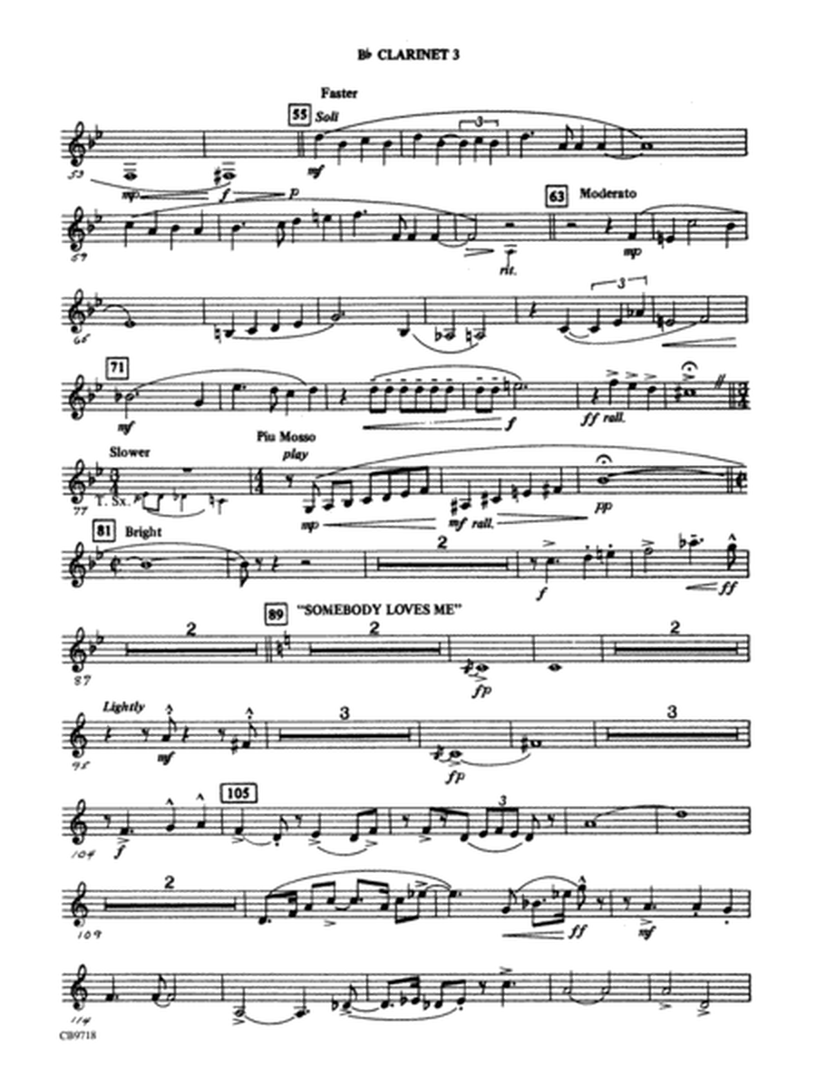 Gershwin! (Medley): 3rd B-flat Clarinet