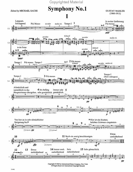 Symphonic Works, Complete Trumpet Parts Volume I, Symphonies No. 1-3