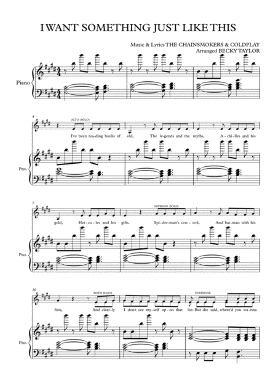 Something Just Like This SA scores gallery preview page 1
