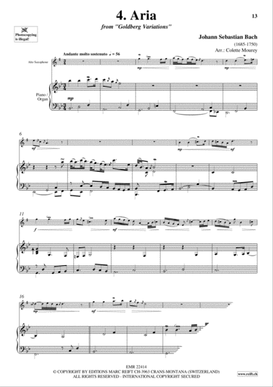 20 Greatest Arias Alto Saxophone scores gallery preview page 6