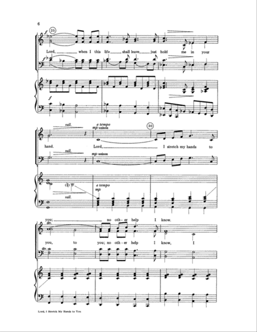 Lord, I Stretch My Hands to You 4-Part scores gallery preview page 6