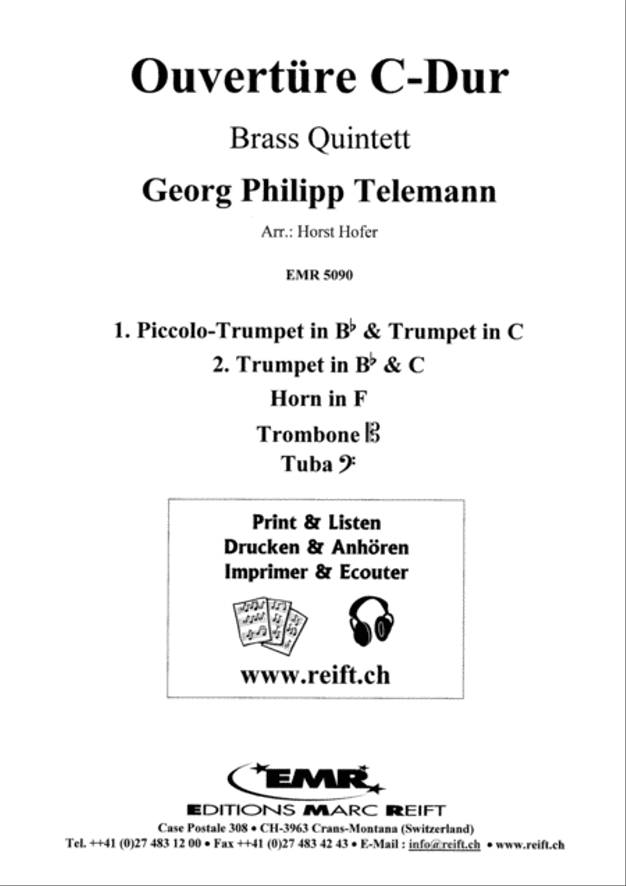 Ouverture C Major Brass Quintet scores gallery preview page 2