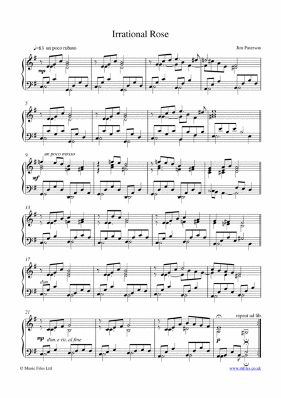 Irrational Rose Irrational Rose Piano Method scores gallery preview page 1