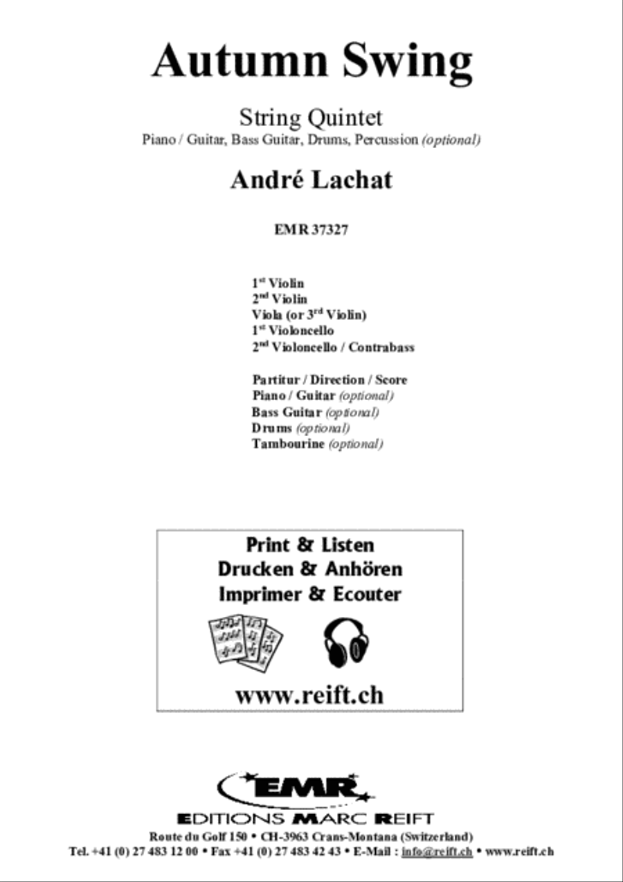 Autumn Swing String Quintet scores gallery preview page 2