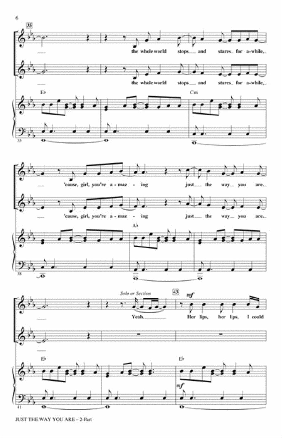 Just the Way You Are 2-Part scores gallery preview page 3