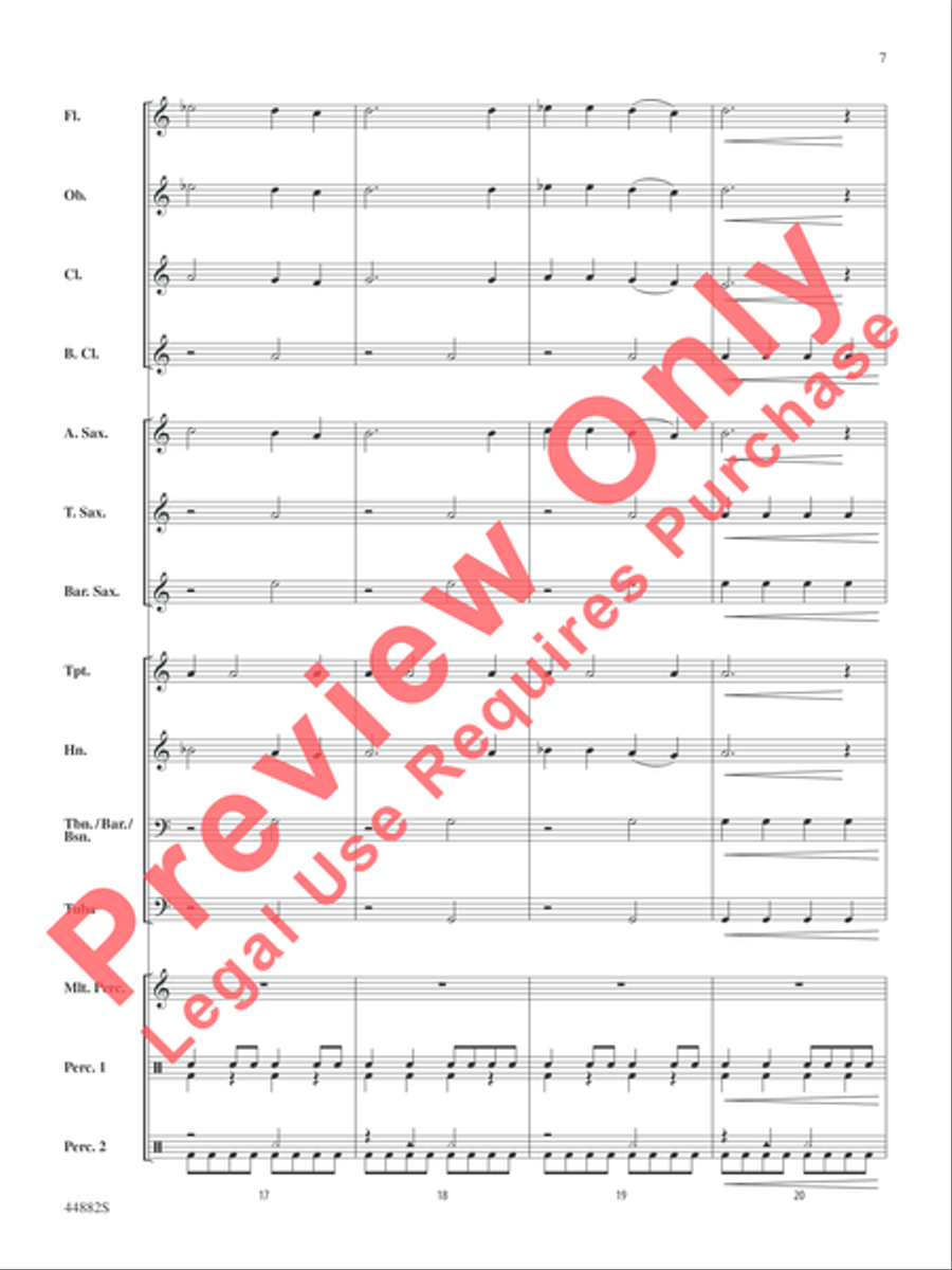 Chant de Noël Concert Band scores gallery preview page 7