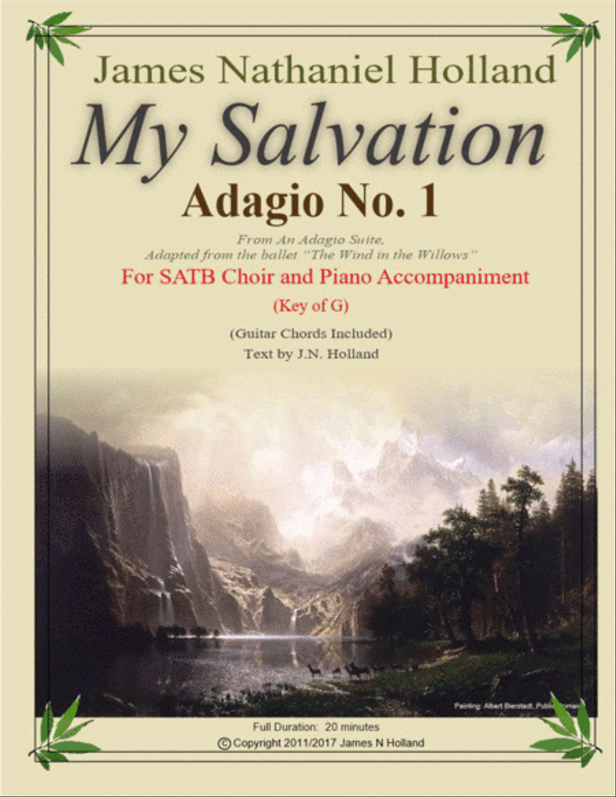 Adagio No 1, My Salvation from An Adagio Suite for SATB Choir and Piano 4-Part scores gallery preview page 1