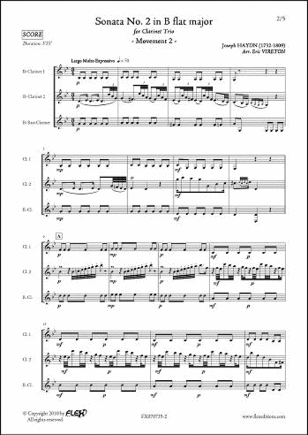Sonata No. 2 In Bb Major - Mvt 2