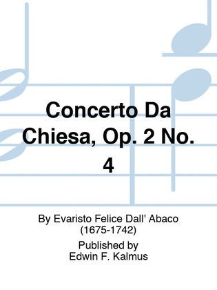 Concerto Da Chiesa, Op. 2 No. 4