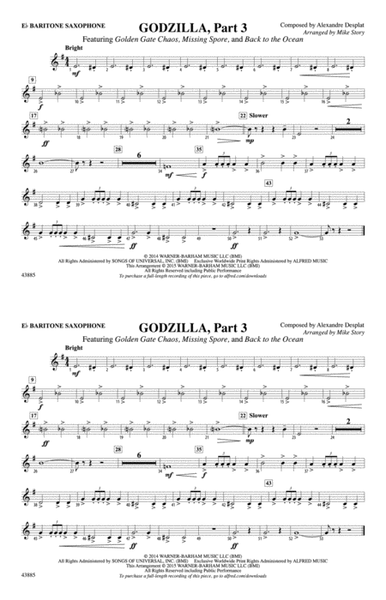 Godzilla, Part 3: E-flat Baritone Saxophone