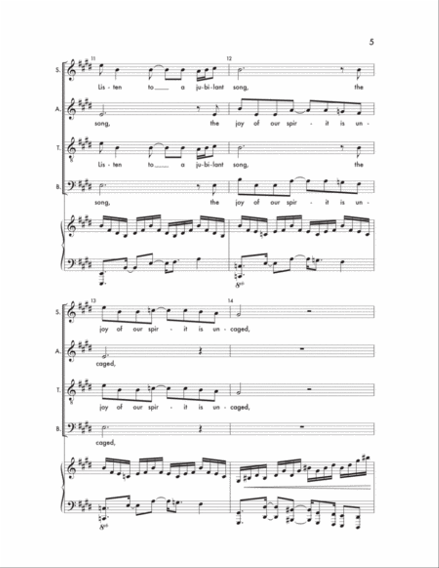 A Jubilant Song A Jubilant Song 4-Part scores gallery preview page 5