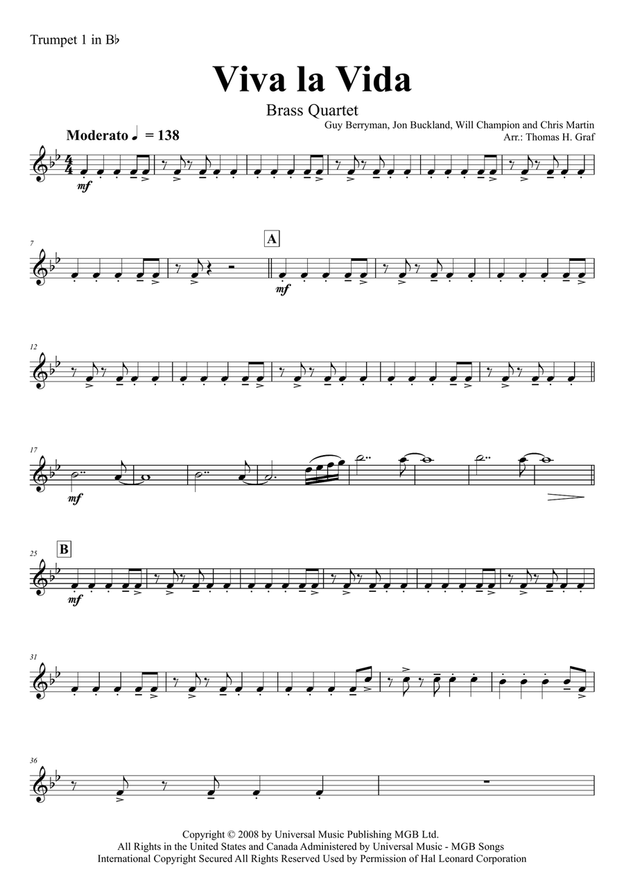 Viva La Vida Brass Ensemble scores gallery preview page 5