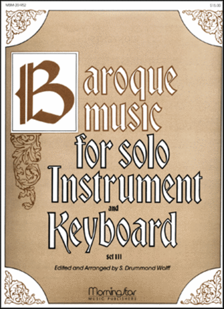 Baroque Music for Solo Instrument & Keyboard, Set, III Piano scores gallery preview page 1