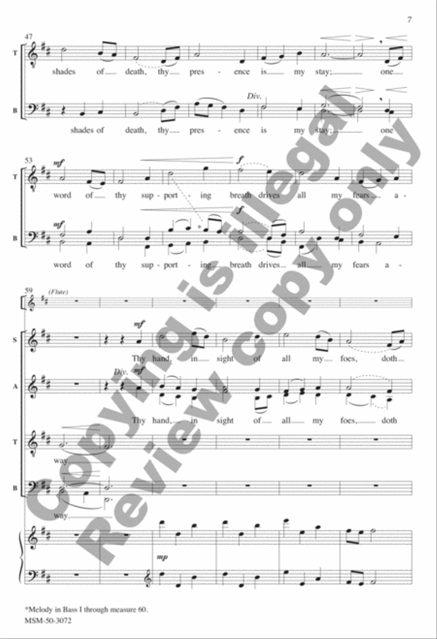 My Shepherd Will Supply My Need 4-Part scores gallery preview page 7