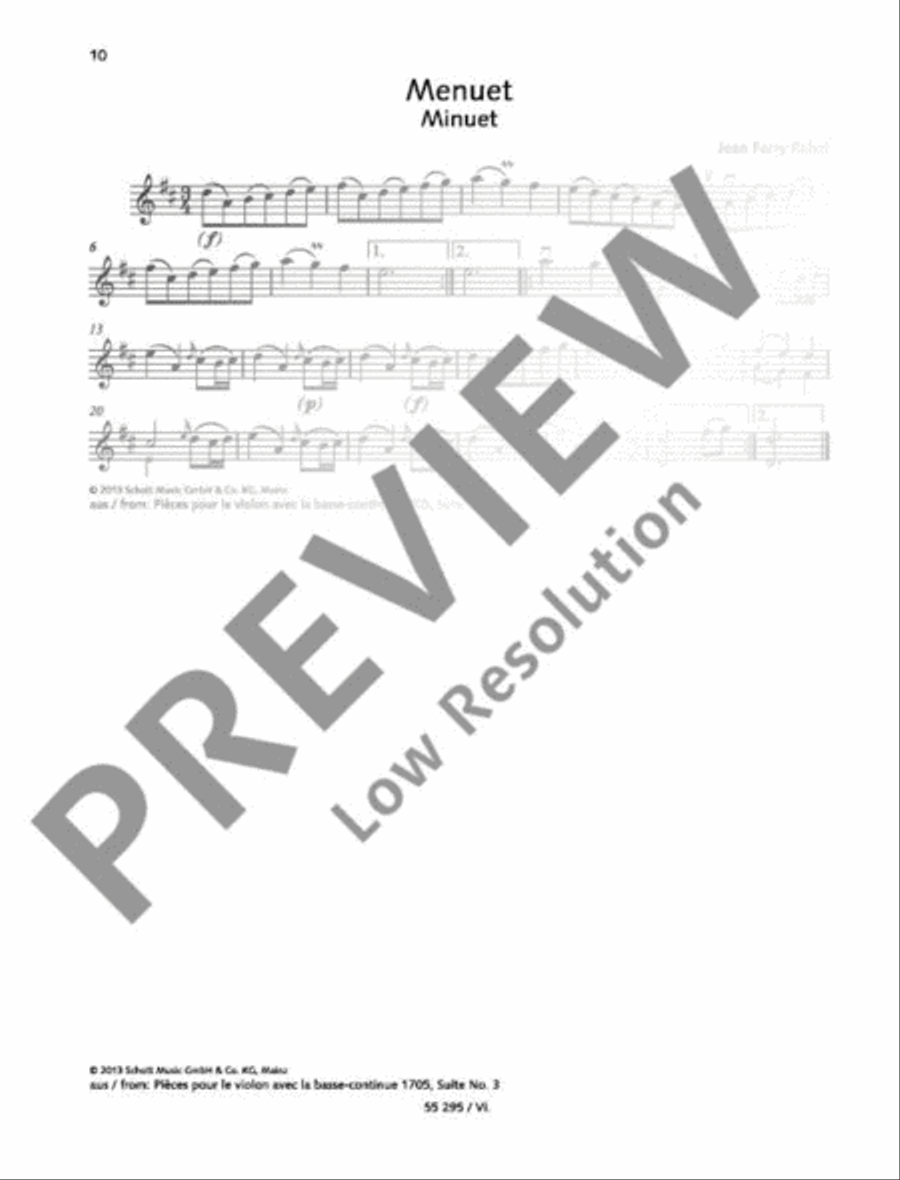 Minuet Violin Solo scores gallery preview page 3