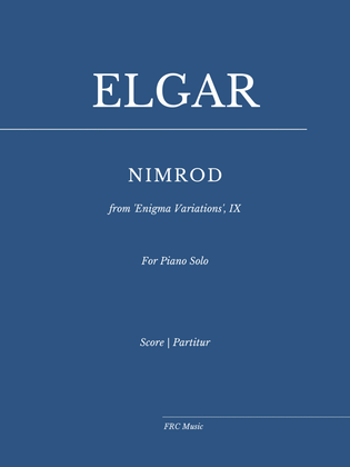 Nimrod (from 'Enigma Variations', IX) for Piano Solo