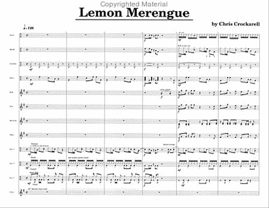 Lemon Merengue Lemon Merengue Percussion Ensemble scores gallery preview page 3