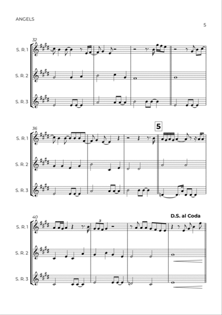 Angels Soprano Recorder scores gallery preview page 5