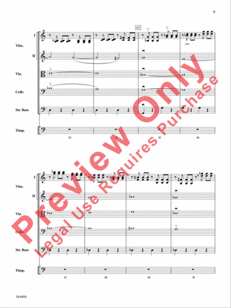 Two Selections from Mozart's Requiem Mass String Orchestra scores gallery preview page 10