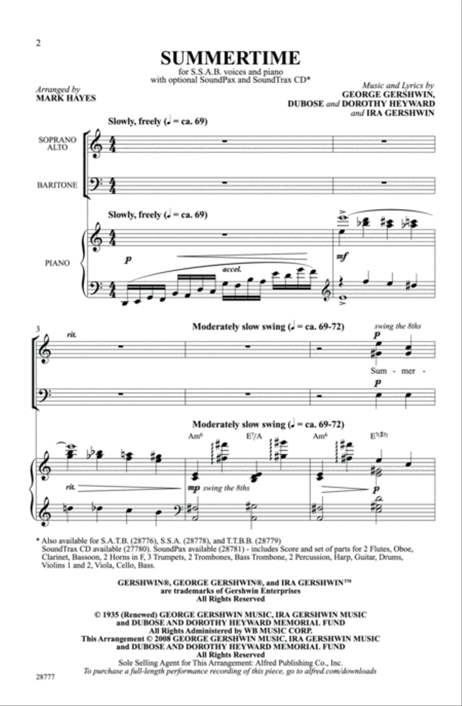 Summertime Summertime 3-Part scores gallery preview page 2