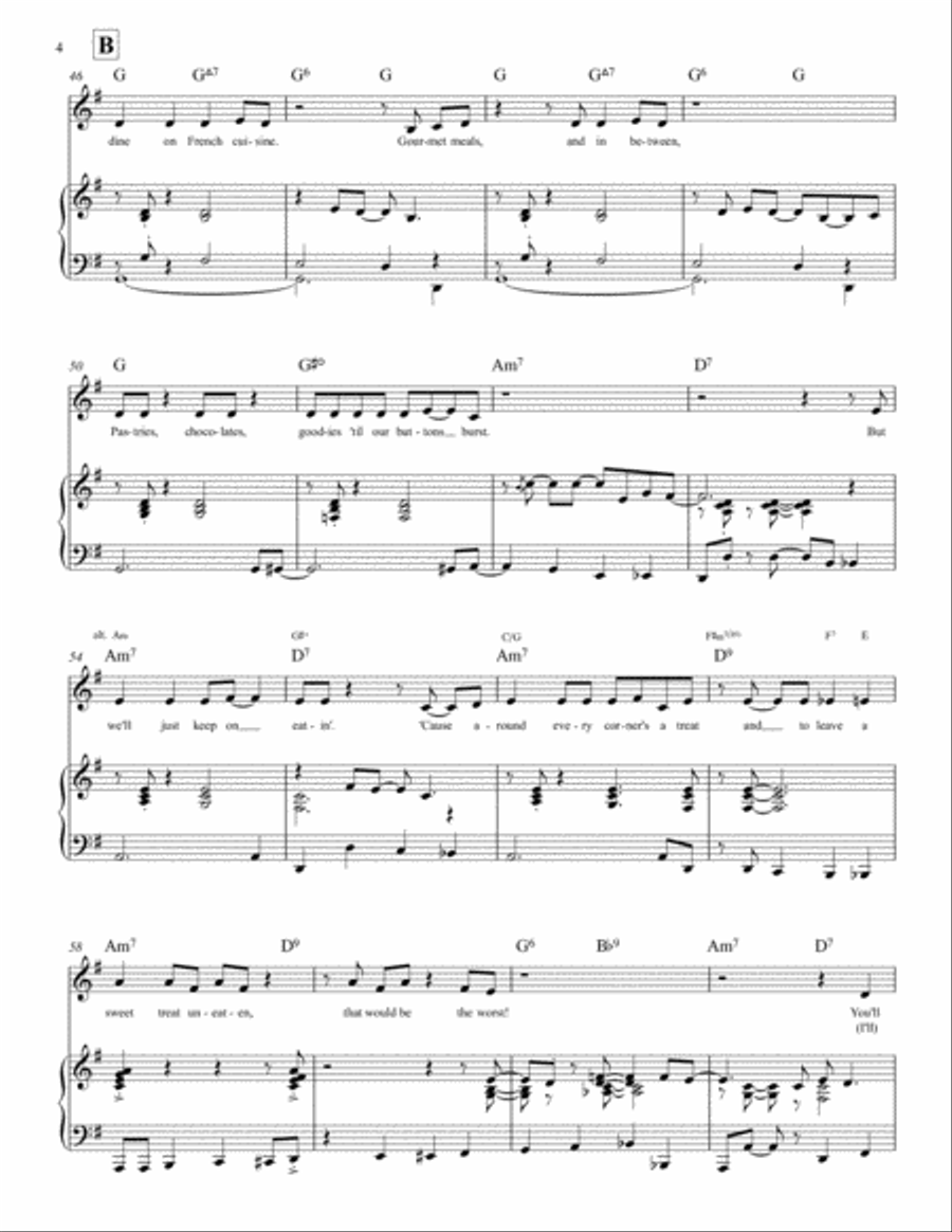 I Want to Sit Where Sartre Sat (Key: C-major intro and G-major refrain) SAT scores gallery preview page 4