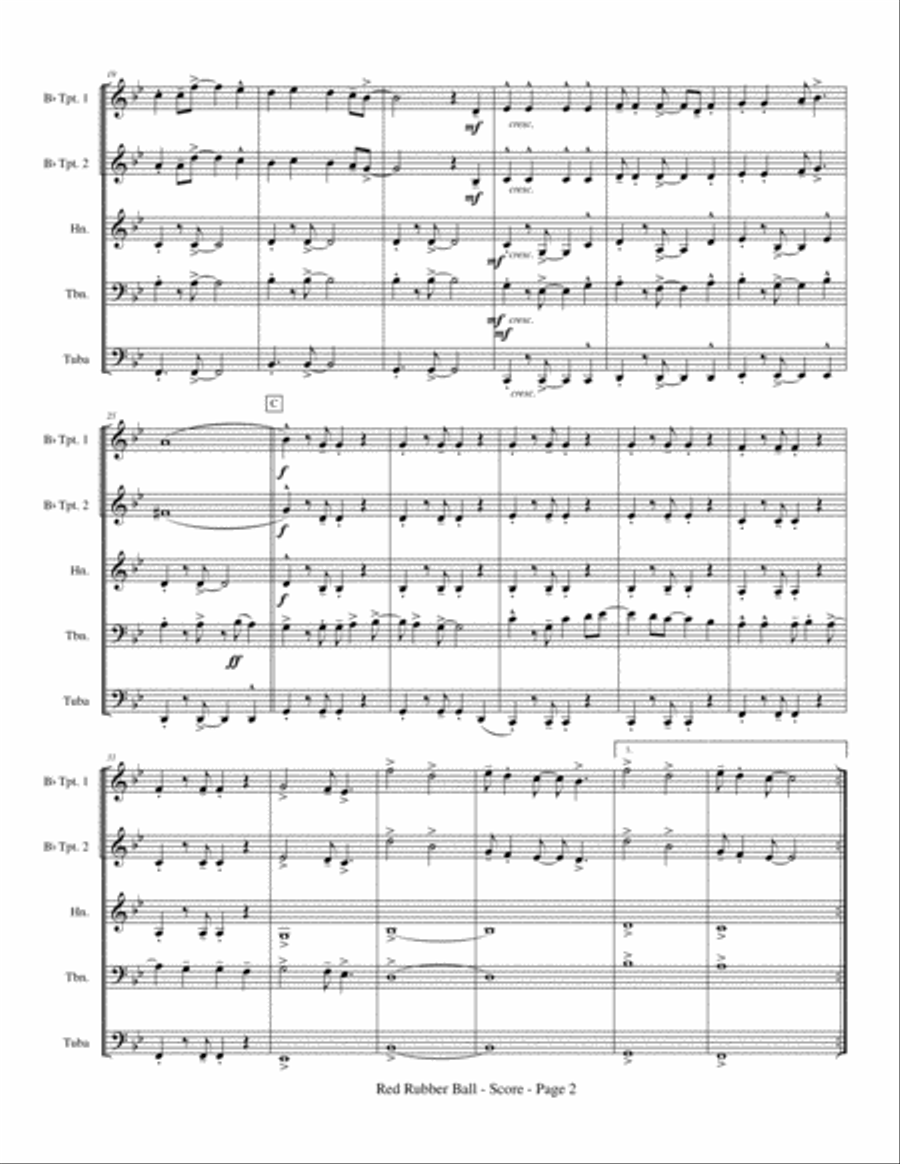 Red Rubber Ball Brass Ensemble scores gallery preview page 4