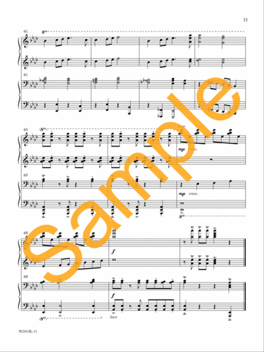 The Angels Sing Piano Duet scores gallery preview page 11