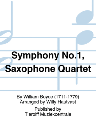 Book cover for Symphony No.1, Saxophone Quartet