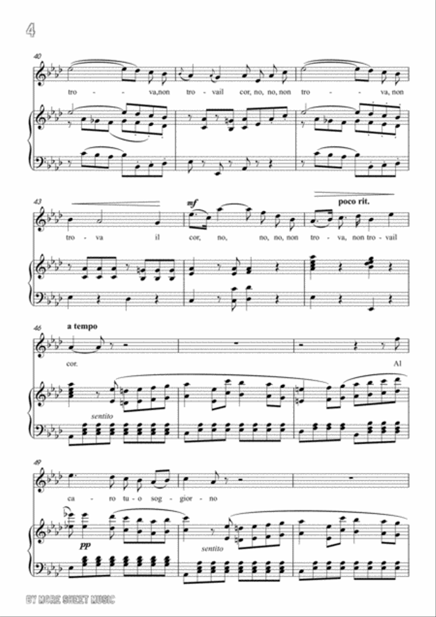 Bellini-Torna,vezzosa fillide in A flat Major,for voice and piano Voice Solo scores gallery preview page 6