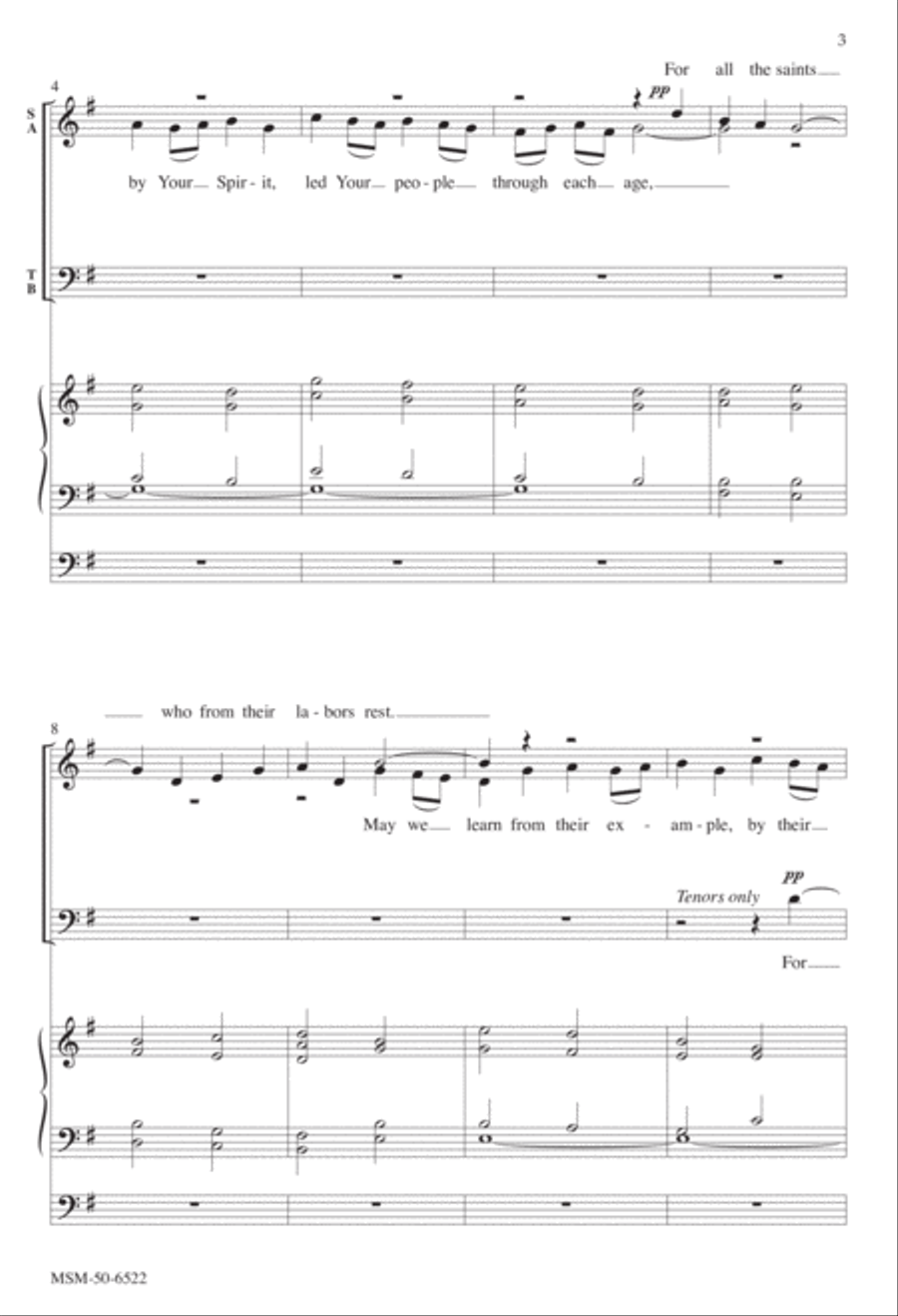 God of Past, Who By Your Spirit (Downloadable Choral Score)