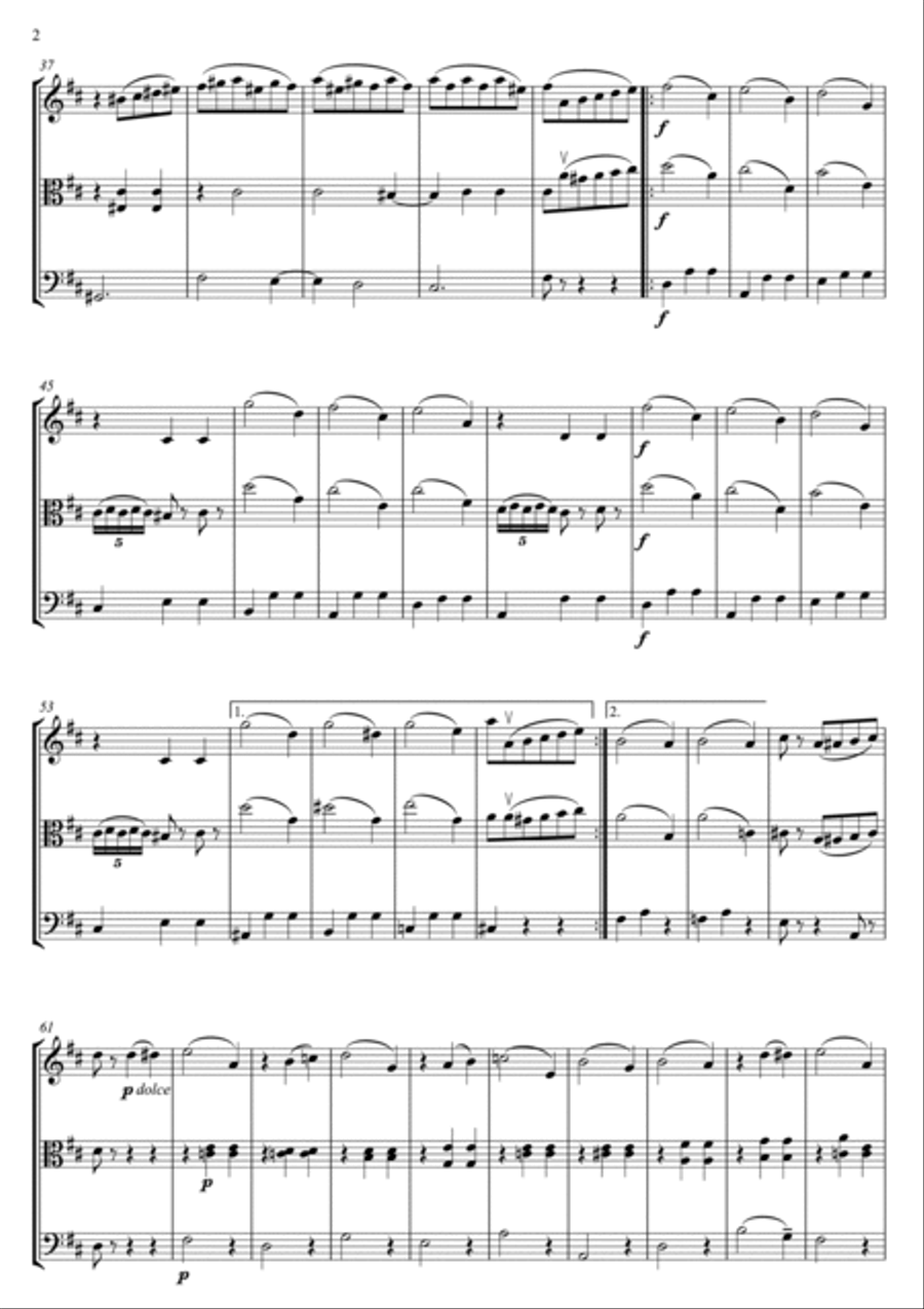Waltz of the Flowers String Trio scores gallery preview page 3