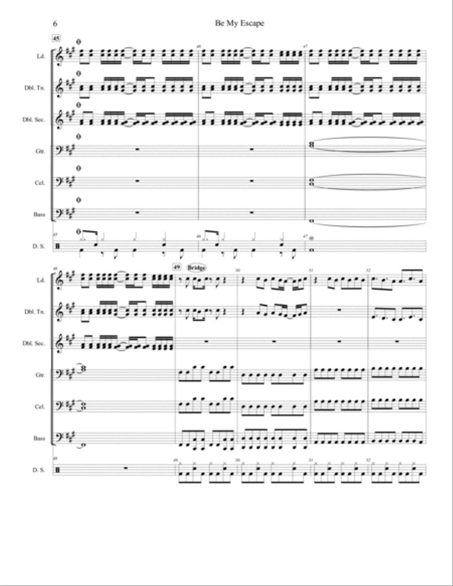 Be My Escape Steel Drum Band scores gallery preview page 6
