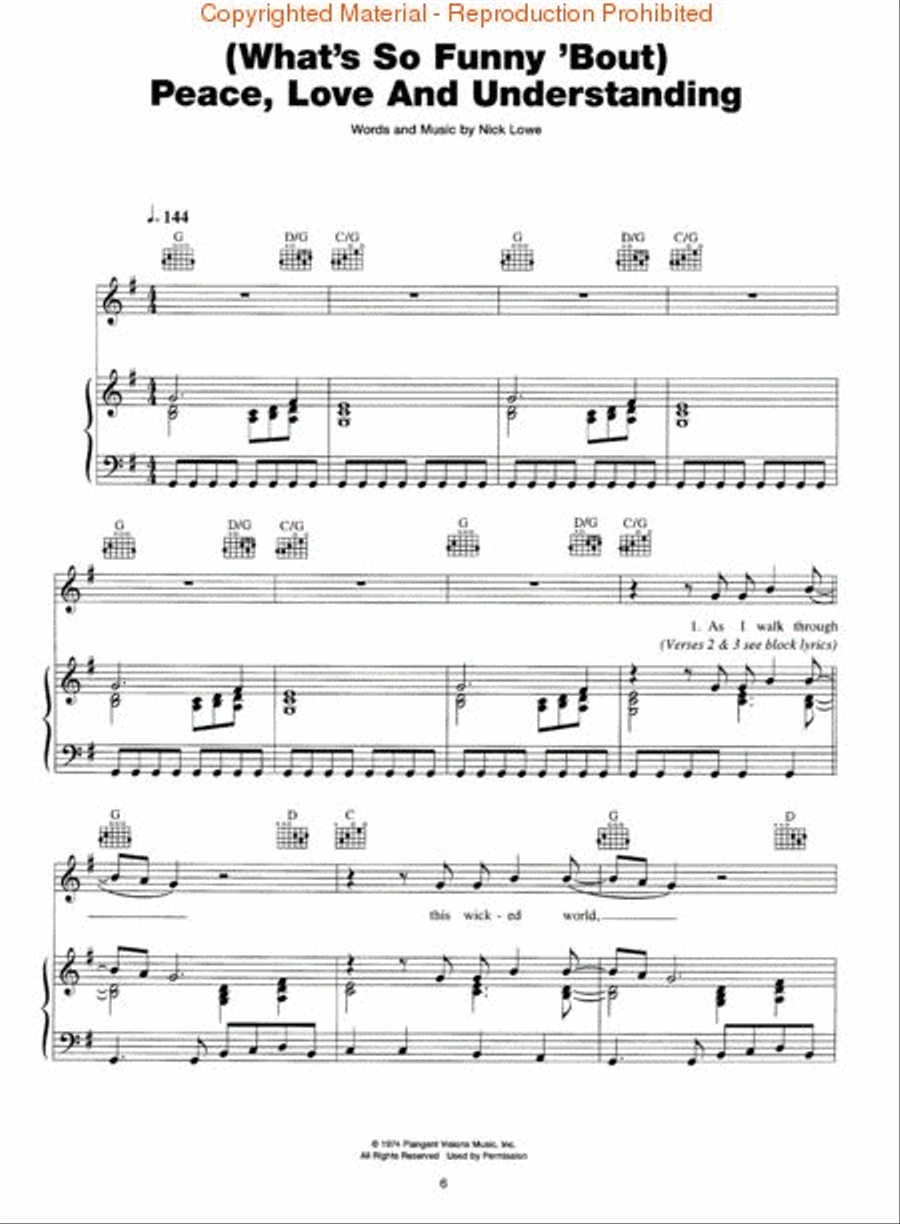 The Very Best of Elvis Costello Piano, Vocal, Guitar scores gallery preview page 4