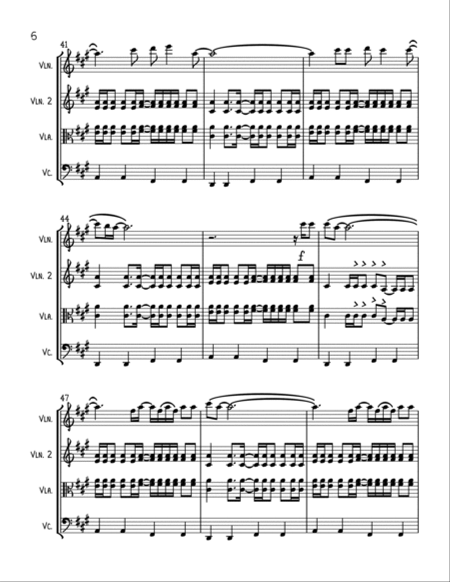 Wonderwall String Trio scores gallery preview page 6