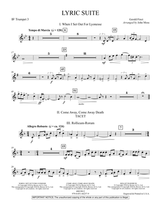 Lyric Suite - Bb Trumpet 3