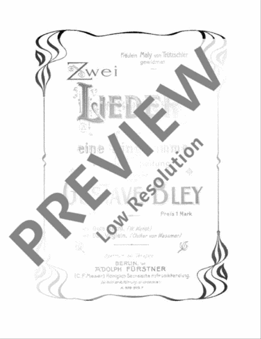 Zwei Lieder Voice Solo scores gallery preview page 2