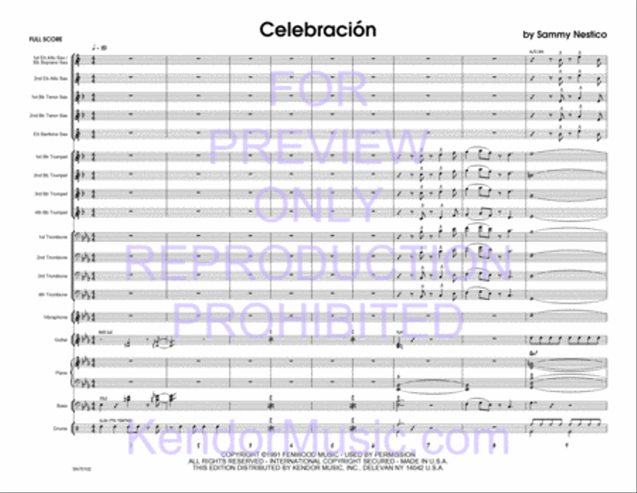 Celebracion (Full Score) Jazz Ensemble scores gallery preview page 2