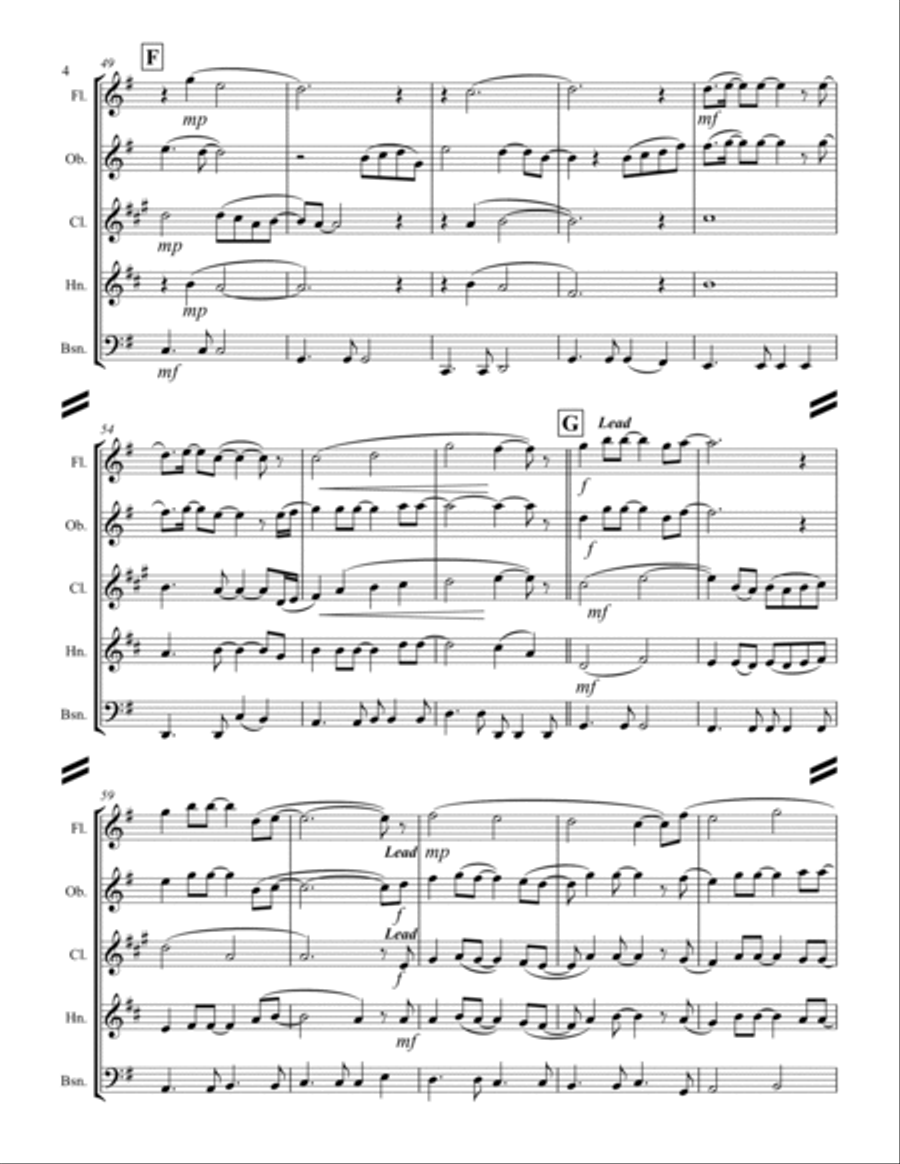 Worthy Is The Lamb Woodwind Quintet scores gallery preview page 5